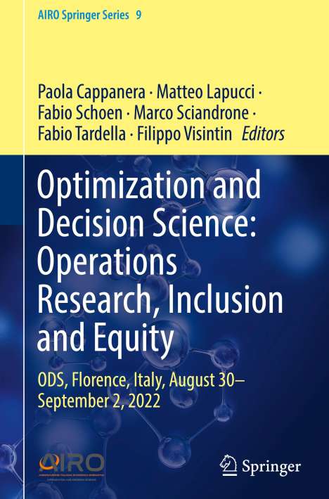 Optimization and Decision Science: Operations Research, Inclusion and Equity, Buch