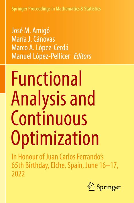 Functional Analysis and Continuous Optimization, Buch