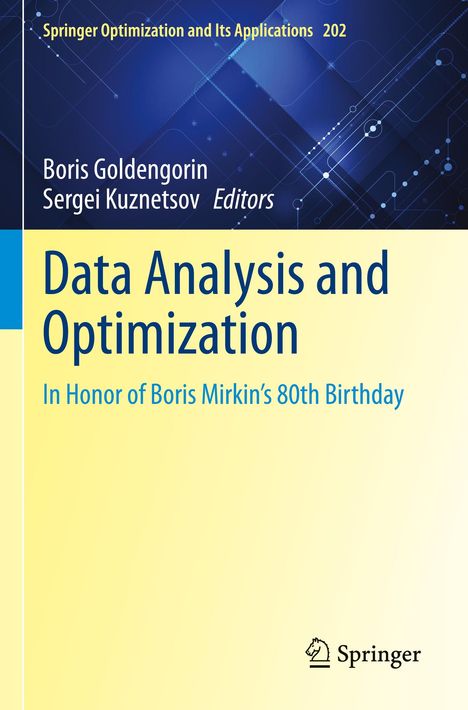 Data Analysis and Optimization, Buch