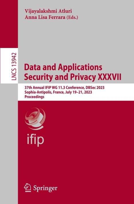 Data and Applications Security and Privacy XXXVII, Buch
