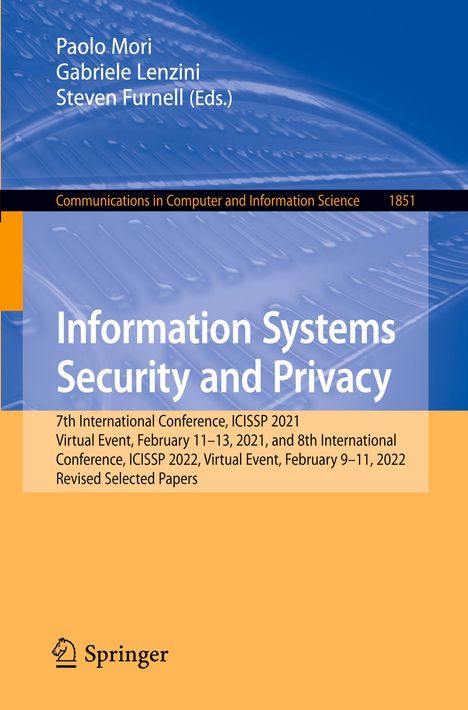 Information Systems Security and Privacy, Buch