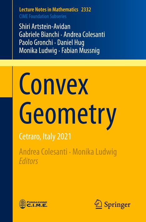Shiri Artstein-Avidan: Convex Geometry, Buch
