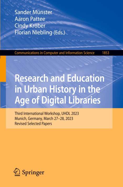 Research and Education in Urban History in the Age of Digital Libraries, Buch