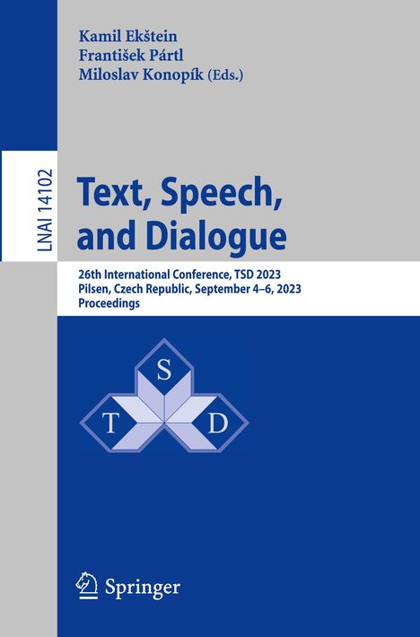 Text, Speech, and Dialogue, Buch