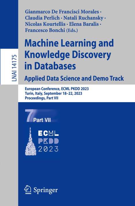 Machine Learning and Knowledge Discovery in Databases: Applied Data Science and Demo Track, Buch