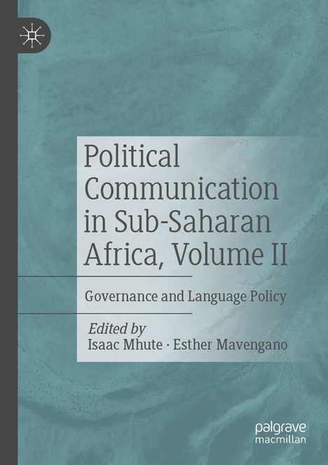 „Political Communication in Sub-Saharan Africa, Volume II“. Blau-grauer Hintergrund, schlichtes Design.