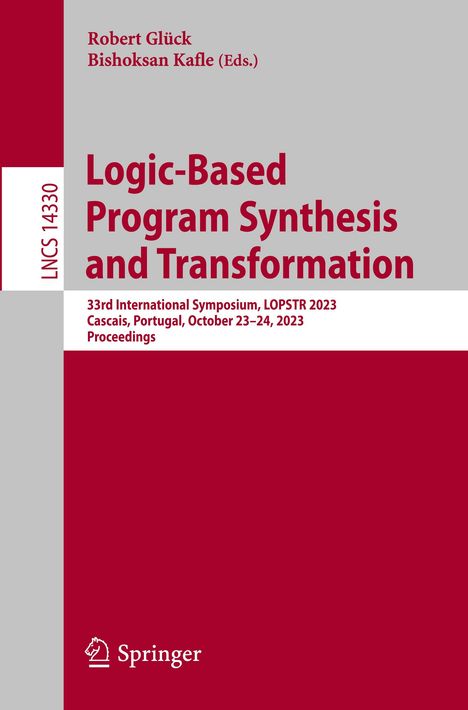 Logic-Based Program Synthesis and Transformation, Buch