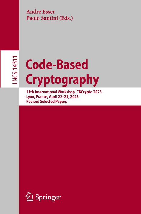 Code-Based Cryptography, Buch