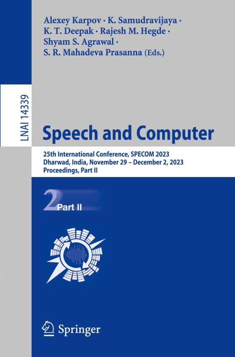 Speech and Computer, Buch