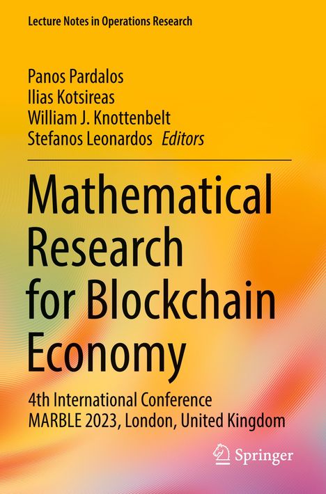 Mathematical Research for Blockchain Economy, Buch