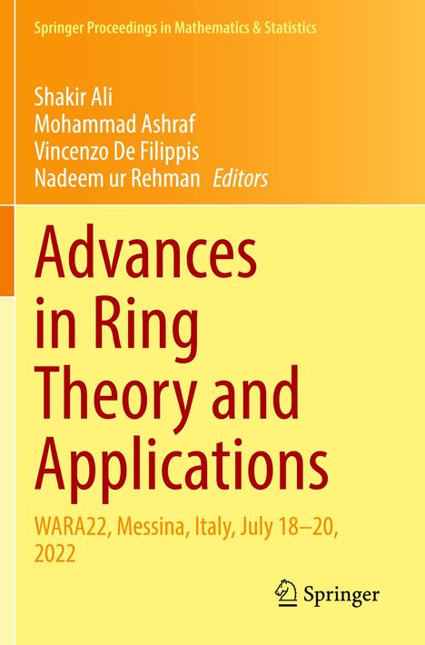 Advances in Ring Theory and Applications, Buch