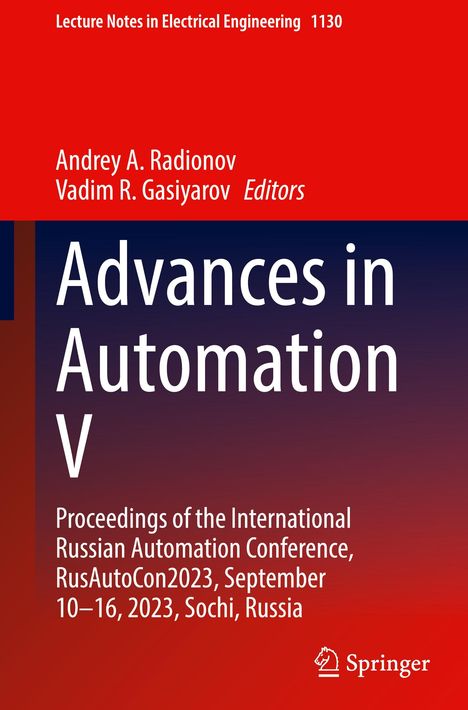 Advances in Automation V, Buch