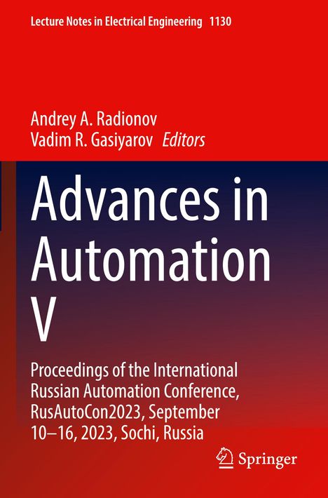 Advances in Automation V, Buch