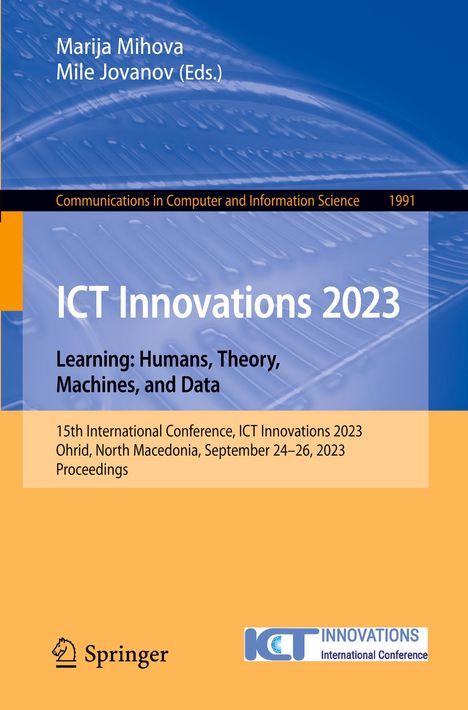 ICT Innovations 2023. Learning: Humans, Theory, Machines, and Data, Buch