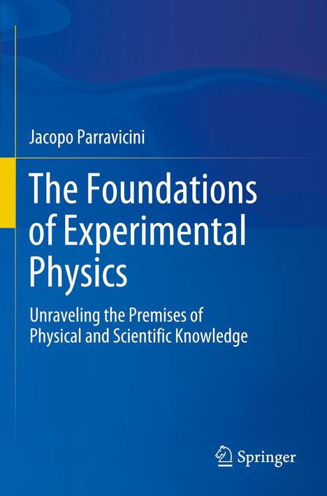 Titel: "The Foundations of Experimental Physics". Autor: Jacopo Parravicini. Blaues Cover mit Springer-Logo unten.