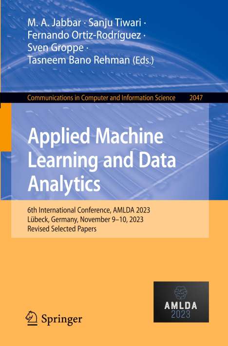 Applied Machine Learning and Data Analytics, Buch