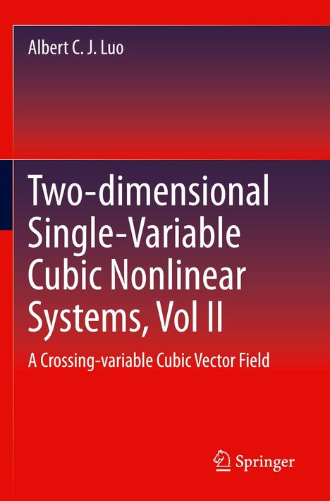 "Two-dimensional Single-Variable Cubic Nonlinear Systems, Vol II" von Albert C.J. Luo; roter Hintergrund, Springer-Logo.