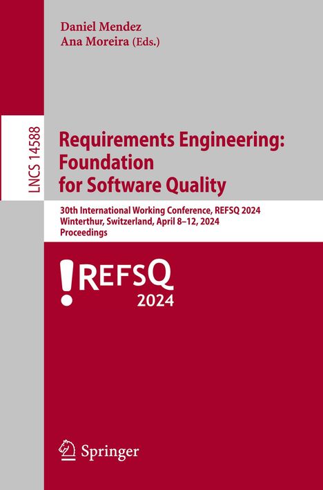 Requirements Engineering: Foundation for Software Quality, Buch