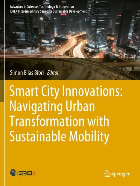Smart City Innovations: Navigating Urban Transformation. Nachtaufnahme einer Stadt mit beleuchteten, verschlungenen Straßen.