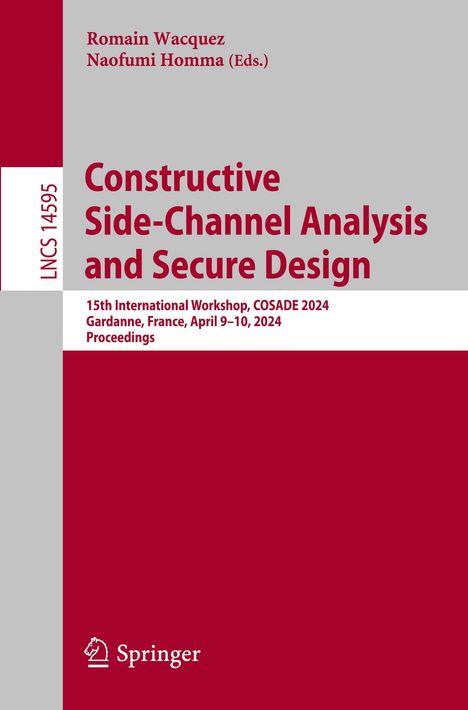 Romain Wacquez: Constructive Side-Channel Analysis and Secure Design, Buch