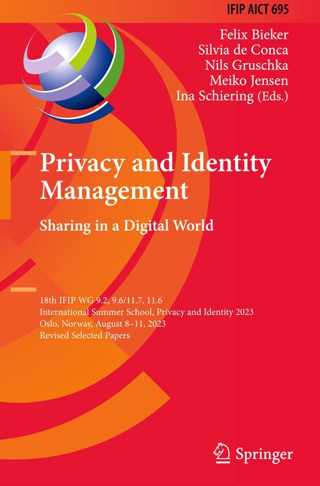 Privacy and Identity Management. Sharing in a Digital World, Buch