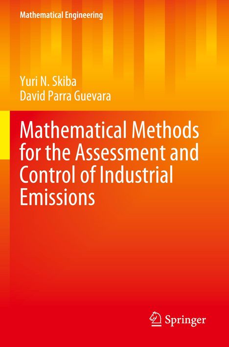 Titel: "Mathematical Methods for the Assessment and Control of Industrial Emissions". Orangene, vertikal verlaufende Streifen.