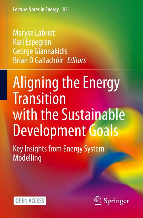 „Aligning the Energy Transition with the Sustainable Development Goals“ steht auf einem bunten, abstrakten Hintergrund.