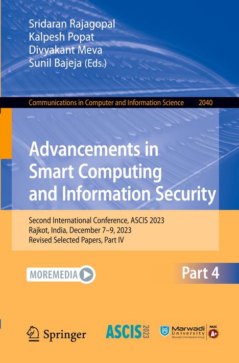 Advancements in Smart Computing and Information Security, Buch