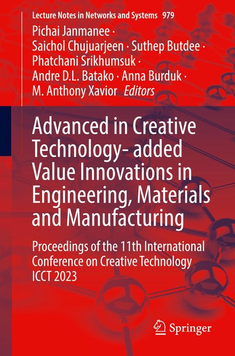 Advanced in Creative Technology- added Value Innovations in Engineering, Materials and Manufacturing, Buch