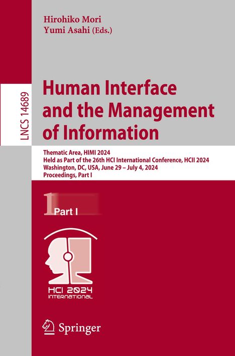 Human Interface and the Management of Information, Buch