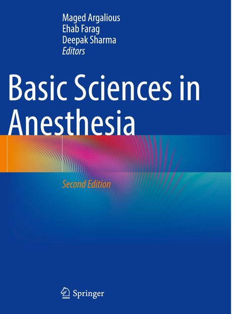 "Basic Sciences in Anesthesia, Second Edition." Bunter Hintergrund, unten Springer-Logo.