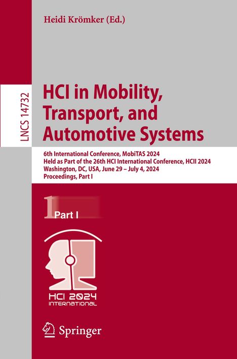 HCI in Mobility, Transport, and Automotive Systems, Buch