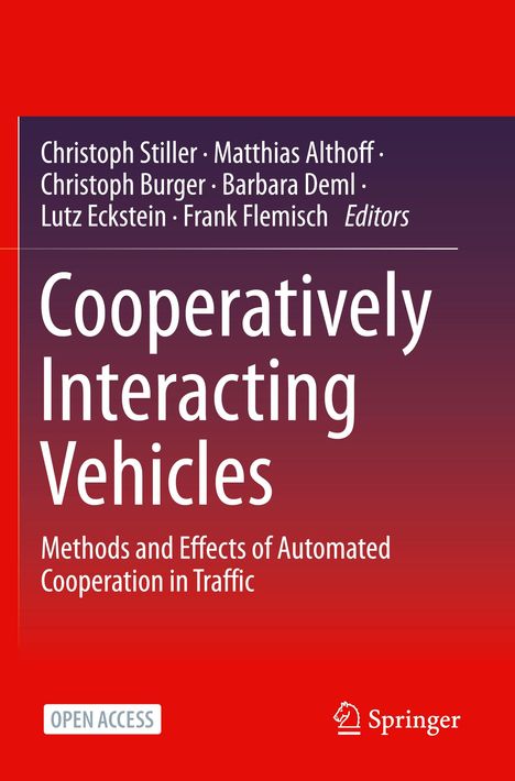 Buchtitel: "Cooperatively Interacting Vehicles". Autoren: Christoph Stiller, Matthias Althoff, u.a. "OPEN ACCESS" Schild.