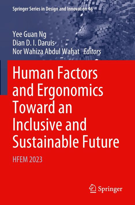 Human Factors and Ergonomics Toward an Inclusive and Sustainable Future. Gefüllter Kopf mit 3D-Würfeln links.