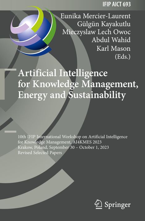 Artificial Intelligence for Knowledge Management, Energy and Sustainability, Buch