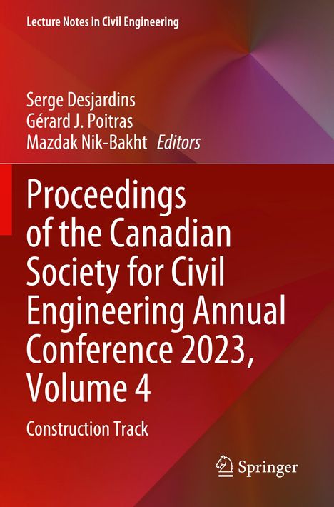 Titel: "Proceedings of the Canadian Society for Civil Engineering Annual Conference 2023, Volume 4". Roter Hintergrund.