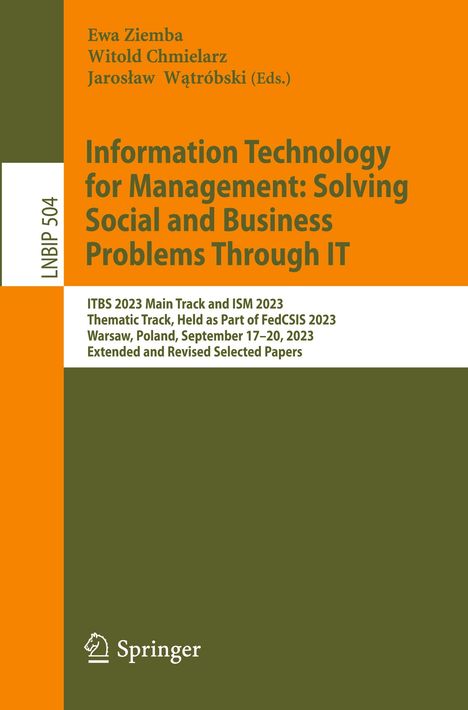 Information Technology for Management: Solving Social and Business Problems Through IT, Buch