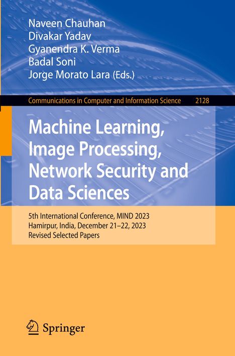 Machine Learning, Image Processing, Network Security and Data Sciences, Buch