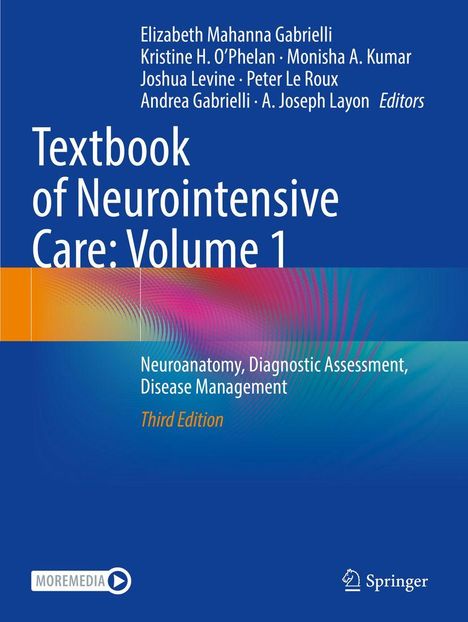 "Textbook of Neurointensive Care: Volume 1. Neuroanatomy, Diagnostic Assessment, Disease Management. Third Edition.” Springer Logo.