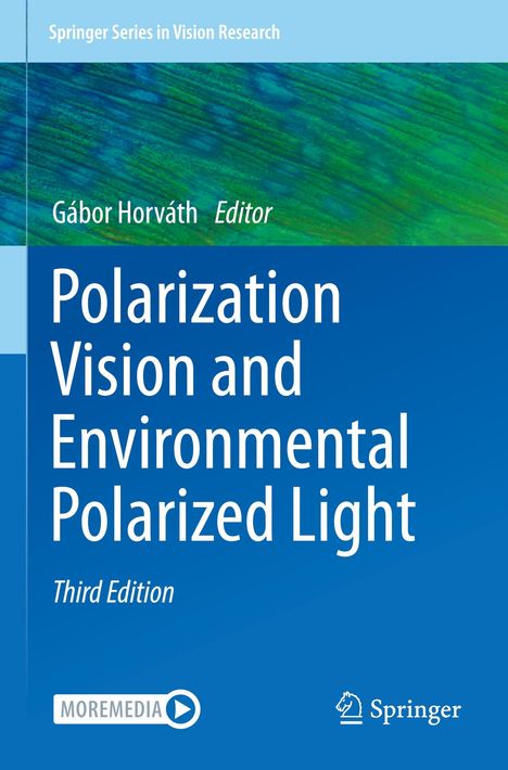 "Polarization Vision and Environmental Polarized Light; Third Edition. Grün-blaues abstraktes Muster im Hintergrund."