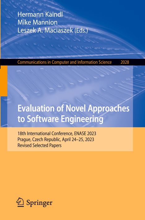 Evaluation of Novel Approaches to Software Engineering, Buch