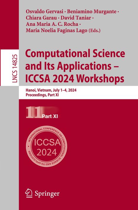 Computational Science and Its Applications ¿ ICCSA 2024 Workshops, Buch