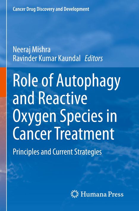 "Role of Autophagy and Reactive Oxygen Species in Cancer Treatment" vor wolkigem Hintergrund.