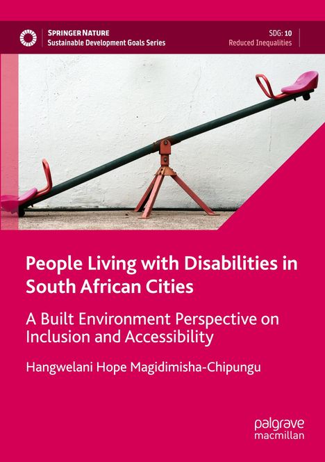 Buchtitel: "People Living with Disabilities in South African Cities". Ein Wippspielzeug vor einer Wand.
