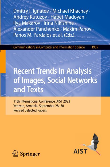 Recent Trends in Analysis of Images, Social Networks and Texts, Buch