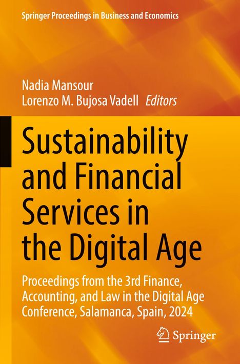 "Sustainability and Financial Services in the Digital Age", in orange-gelb Tönen, Springer-Logo unten.