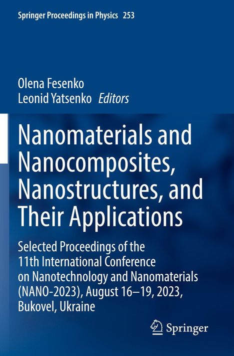 Buchcover: Titel "Nanomaterials and Nanocomposites, Nanostructures, and Their Applications". Konferenzdetails und Springer-Logo.