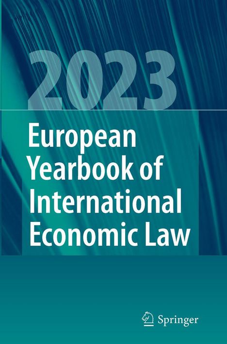 2023, European Yearbook of International Economic Law. Blau-grüner Hintergrund mit Springer-Logo unten.