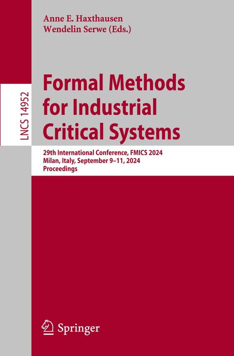 Formal Methods for Industrial Critical Systems, Buch