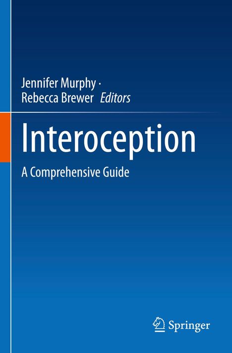"Interoception: A Comprehensive Guide" von Jennifer Murphy und Rebecca Brewer. Blaues Cover mit Springer-Logo.